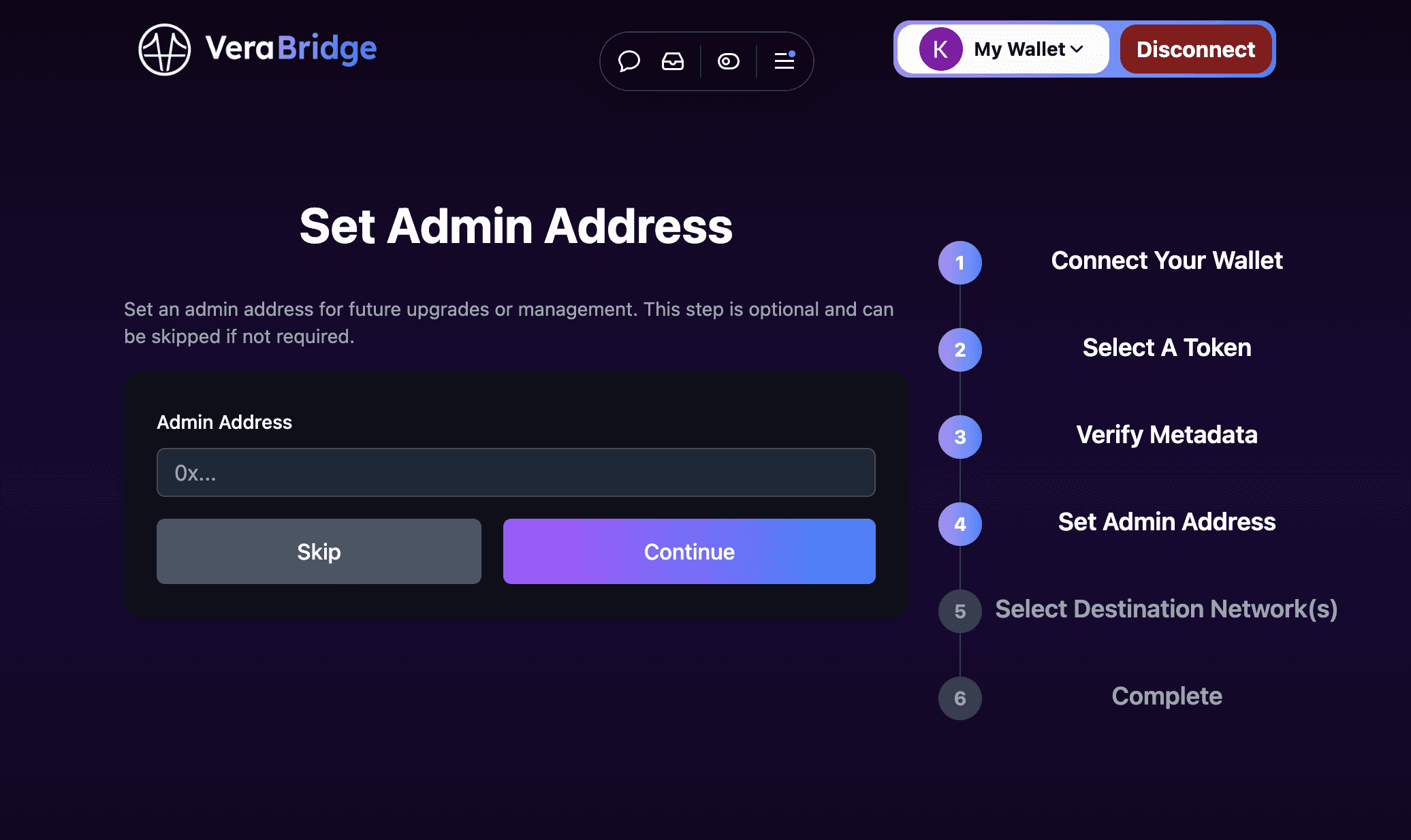 Set Admin Address